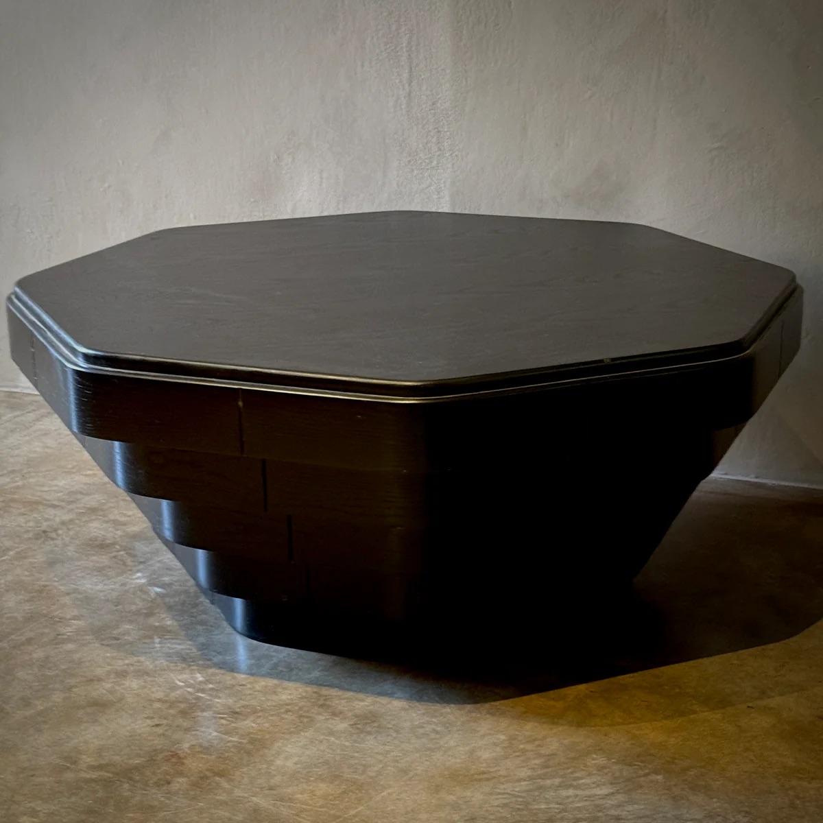 Wood Octagonal Coffee Table For Sale