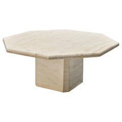 Octagonal Coffee Table in Travertine