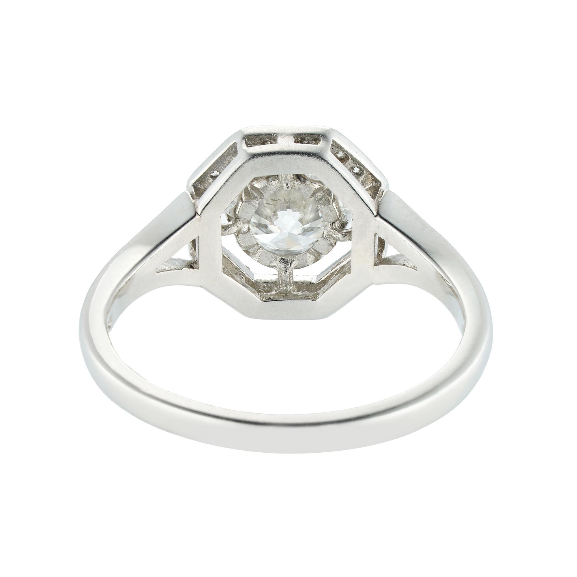 octagonal diamond ring