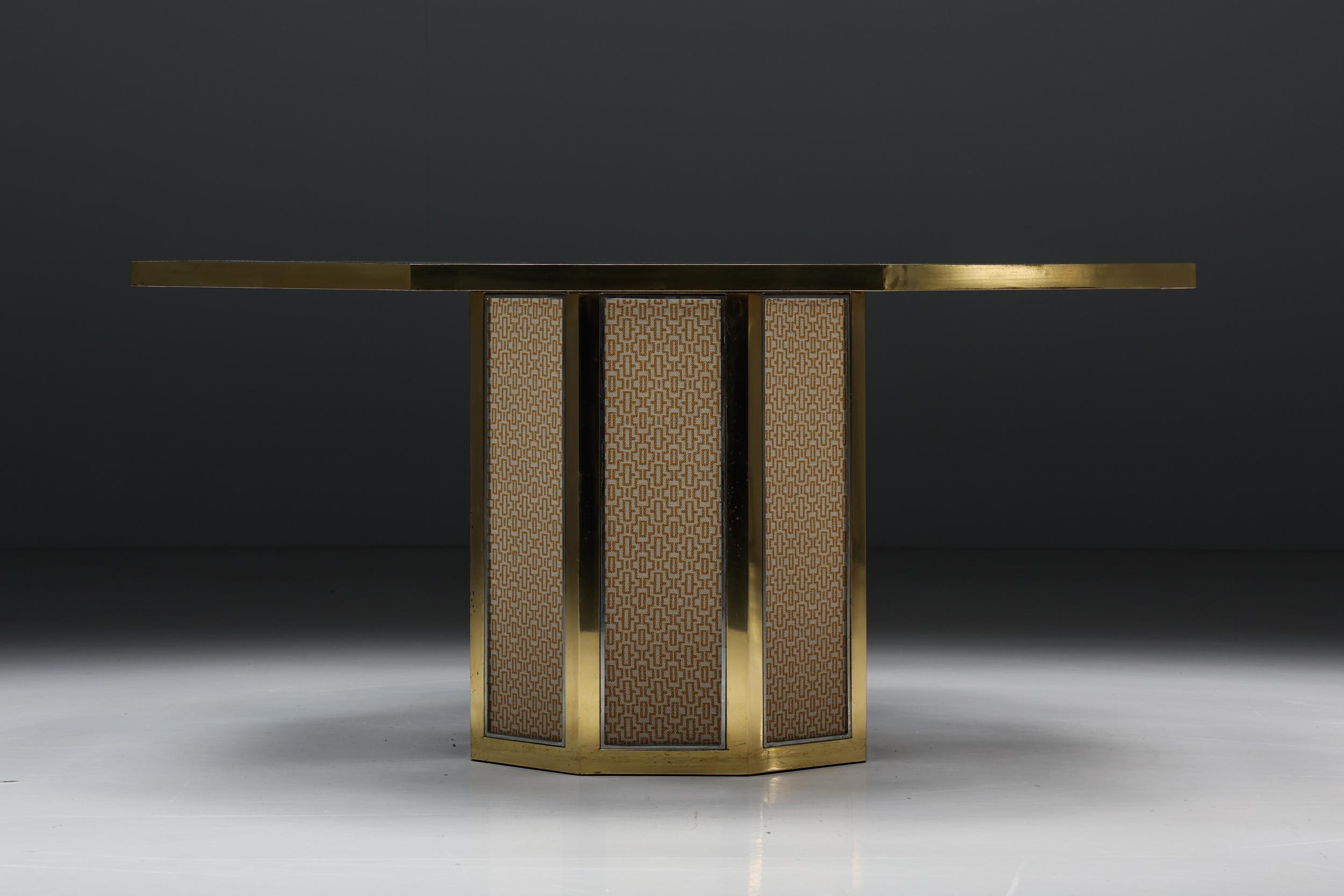 Hollywood Regency Table à manger octogonale de Romeo Rega, Italie, 1970 en vente