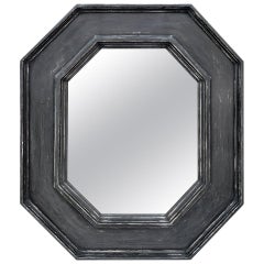 Miroir français octogonal:: couleur gris ardoise par Pascal & Annie