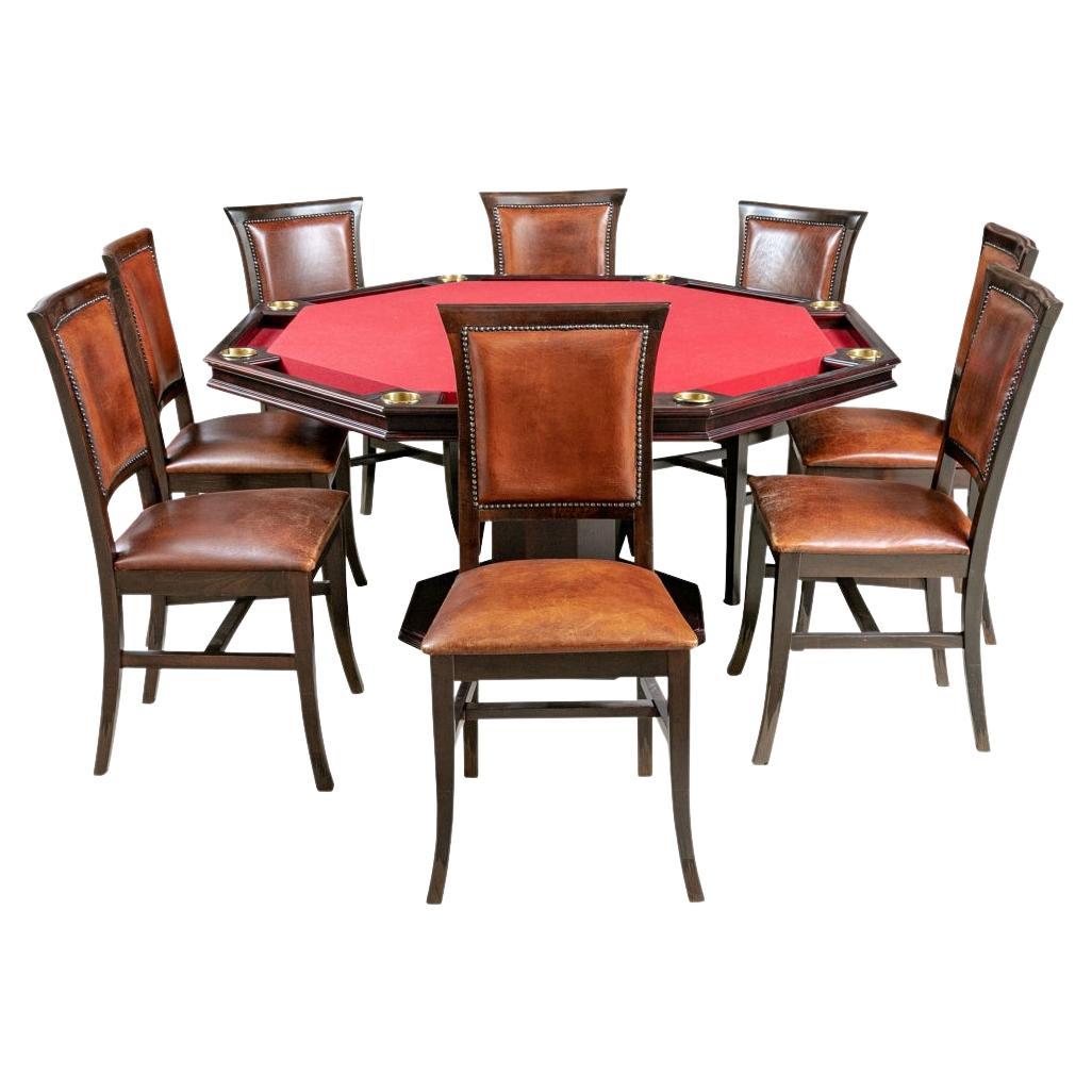 Octagonal Games Table And Chairs For Eight Players 