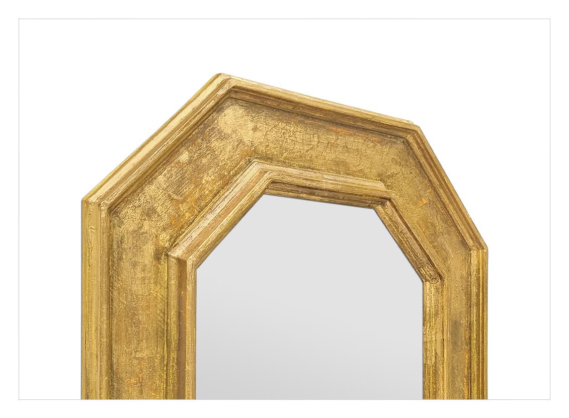 Contemporary Octagonal Giltwood French Mirror 