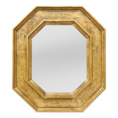 Achteckiger französischer Spiegel aus Giltwood von Atelier RTCD Paris