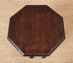 Octagonal Gothic Tracery Taboret Table