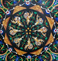 Octagonal Italian Pietre Dure Mosaic Inlay Marble Table Top