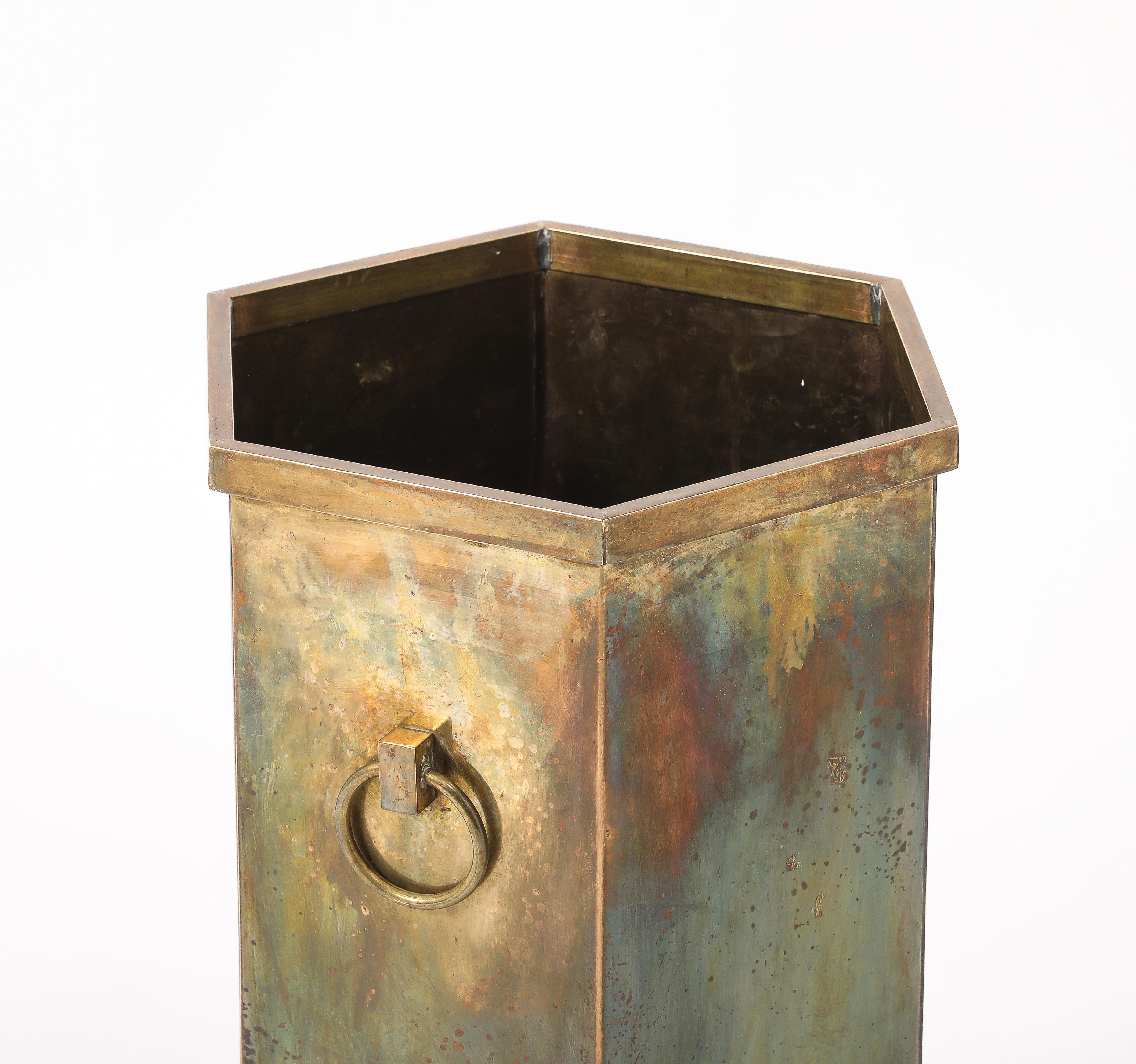 20th Century Octagonal Jansen Umbrella Stand, France 1960's For Sale