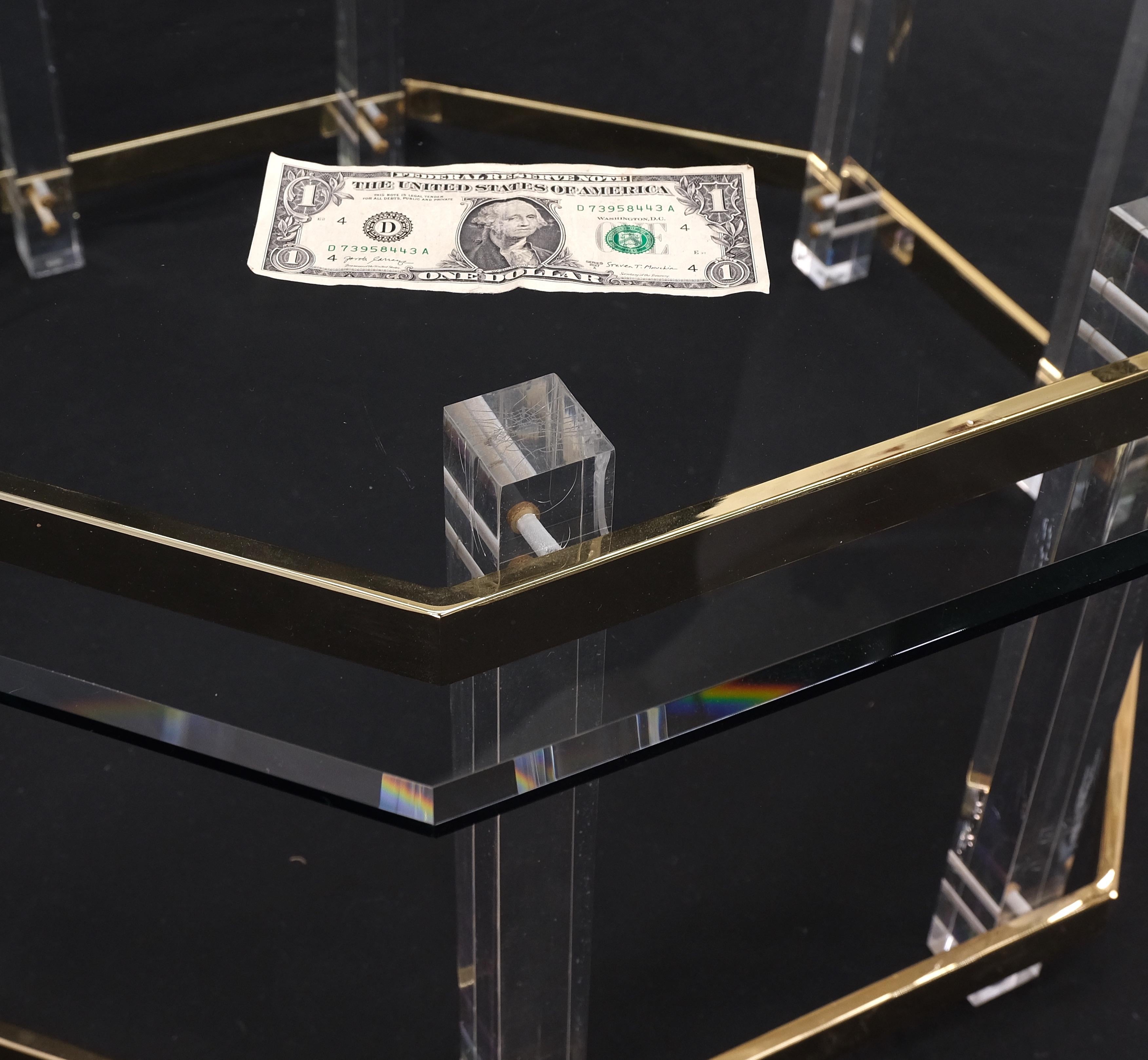 octagon glass coffee table