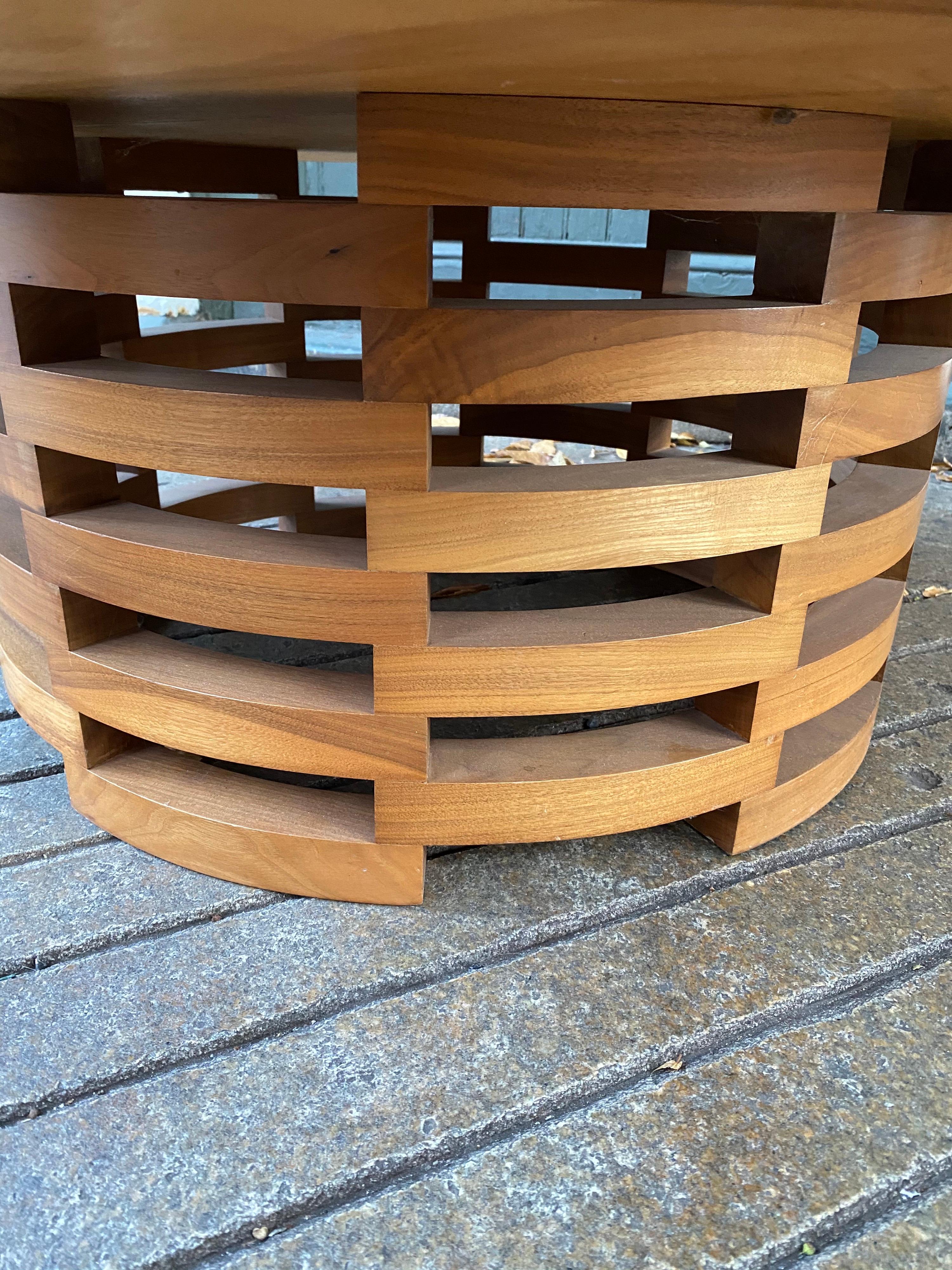 American Octagonal Marble-Top Coffee Table