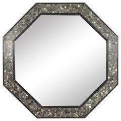 Octagonal Mirror in Celluloid Mosaic