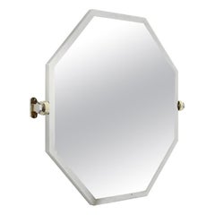 Octagonal Mirror in Chromed Metal, 1930s