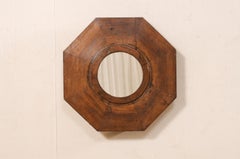 Miroir octogonal avec contour brasero espagnol du début du 20e siècle, design personnalisé
