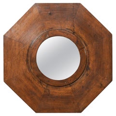 Octagonal Mirror w/Early 20th C. Spanish Brazier Surround, Custom Design