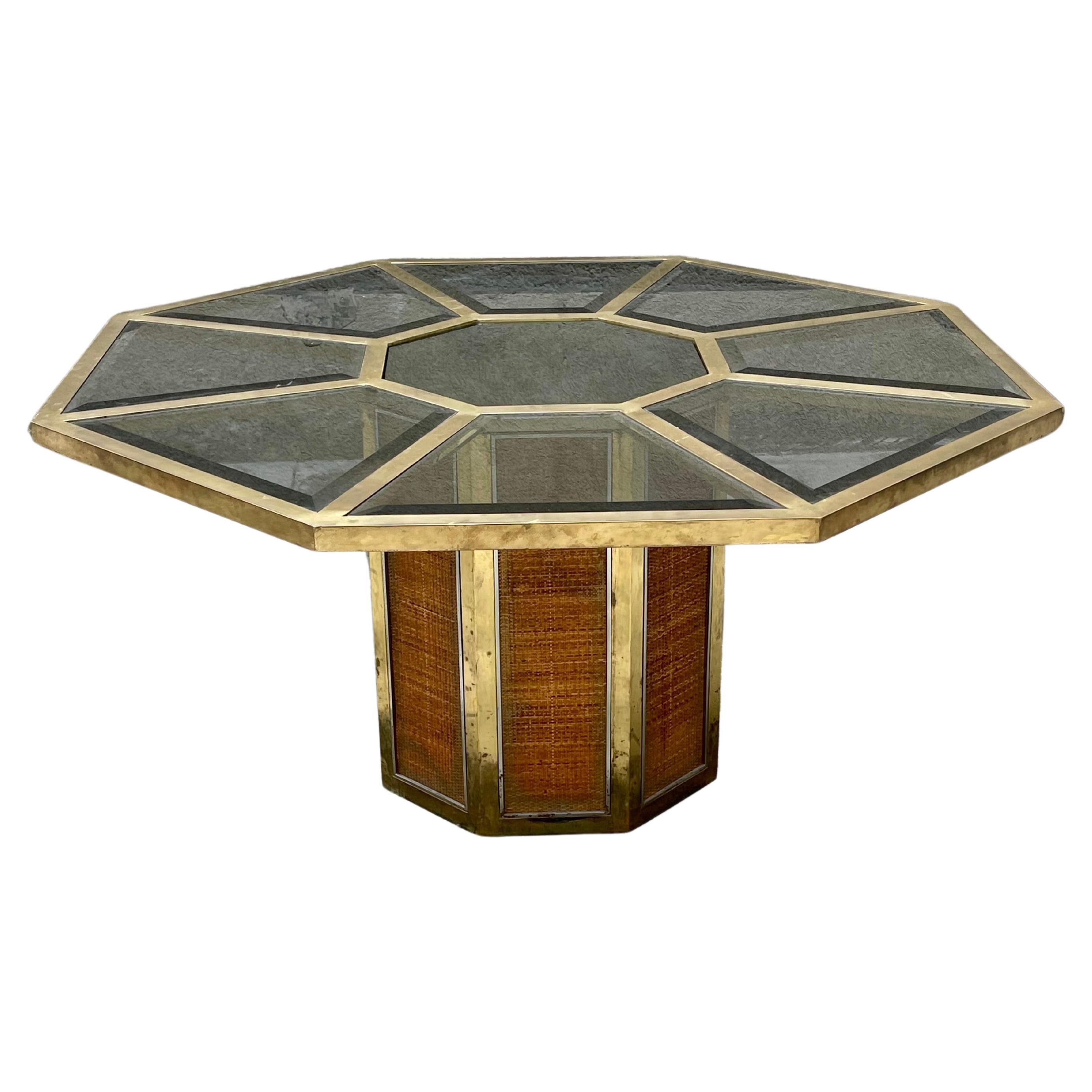 Octagonal Model Topazio Table by Romeo Rega for Mario Sabot, Italy, 1970s For Sale