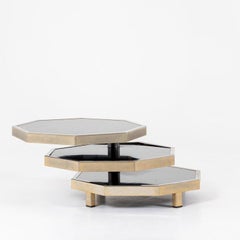 Mesa de centro octogonal modernista atribuida a Acerbis