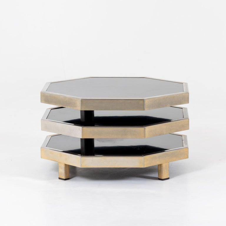 italien Table basse moderniste octogonale attribuée à Acerbis en vente