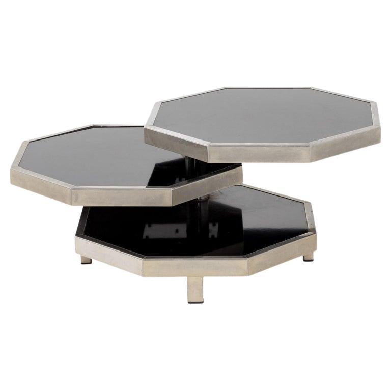 Octagonal Modernist Coffee Table Attributed to Acerbis For Sale