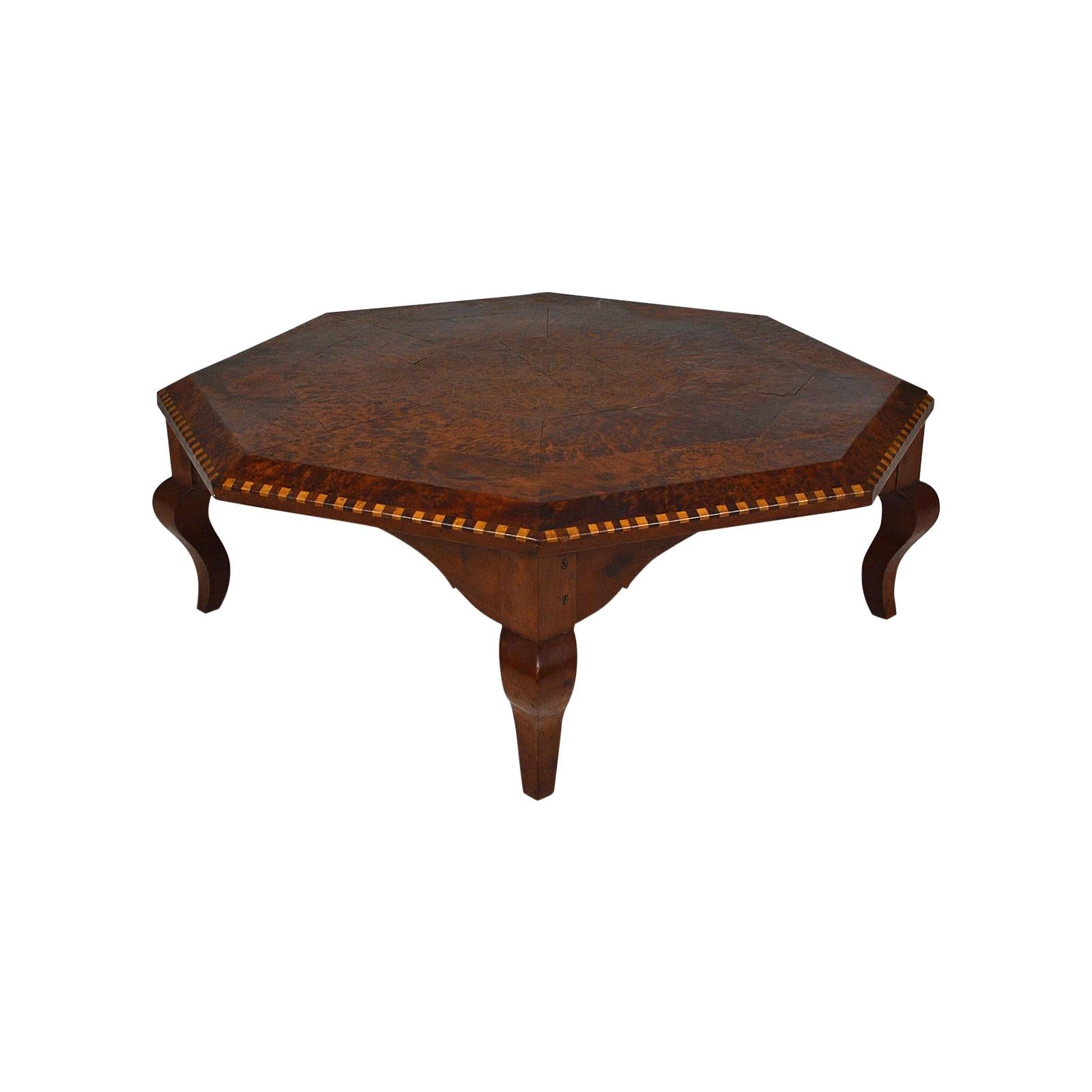 Octagonal Moorish Coffee Table from Essaouira / Mogador, Morocco, circa 1920 For Sale