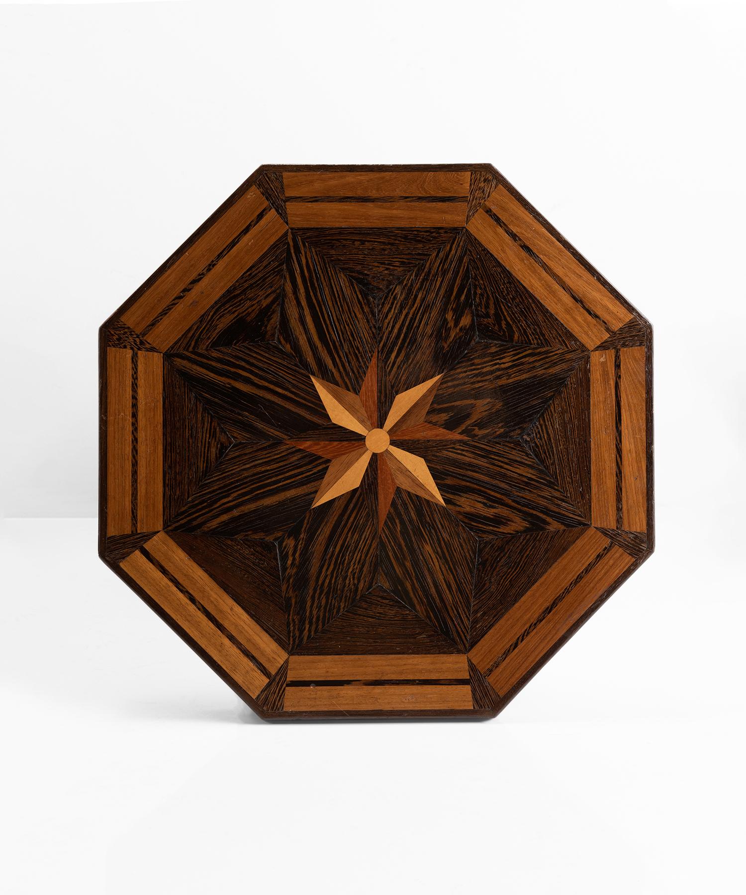 Veneer Octagonal Occasional Table, England, circa 1870