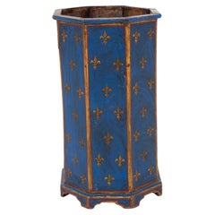Octagonal Painted Umbrella or Cane Stand