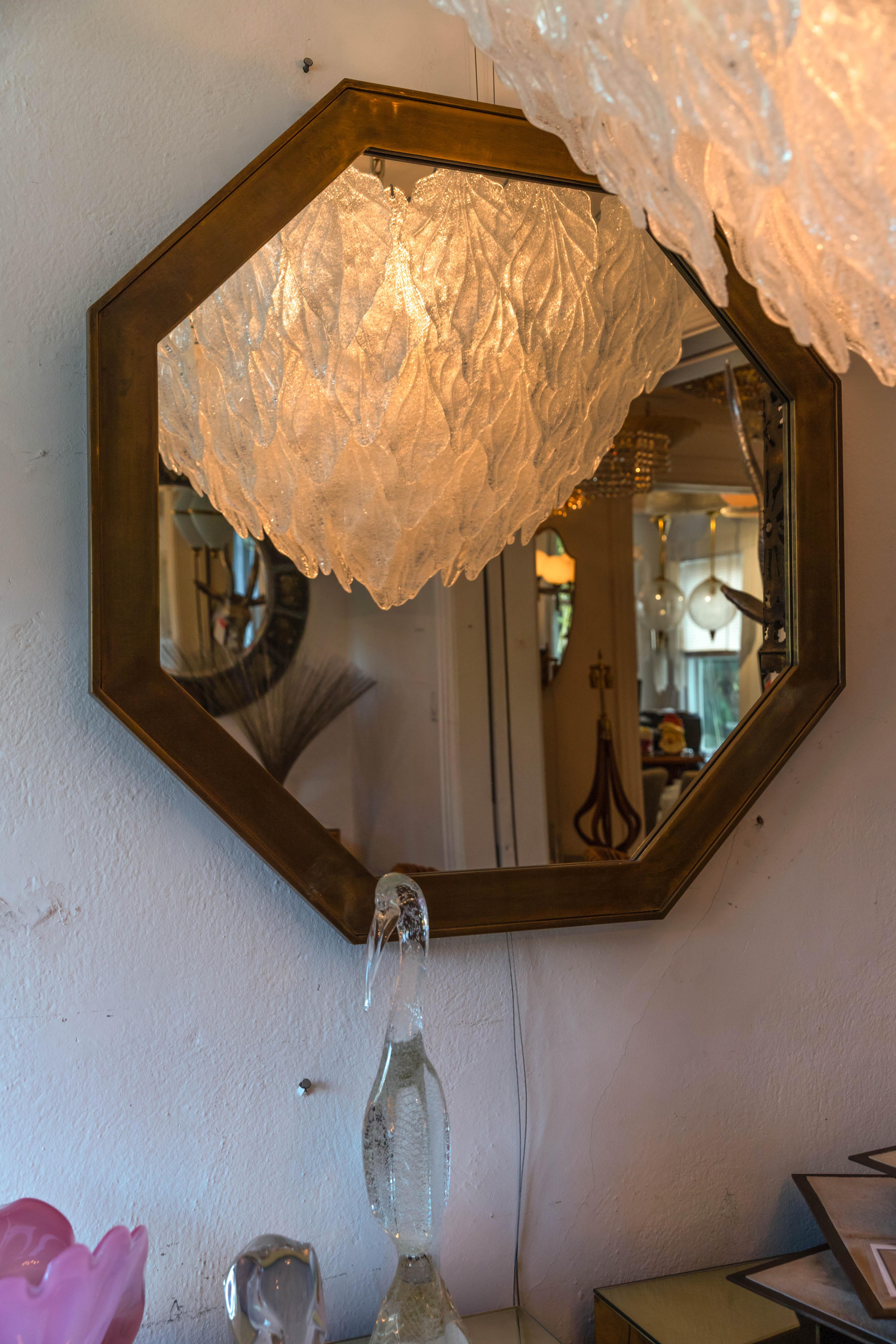 American Octagonal Patinated Surround Mirror, by Mastercraft