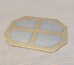 Octagonal Place Mat C042 Cast Aluminum Silver coloured, Cast Brass Gold coloured