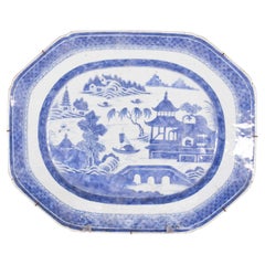 Octagonal Porcelain Dish From China, Canton Octagonal Porcelain Dish From China, Canton