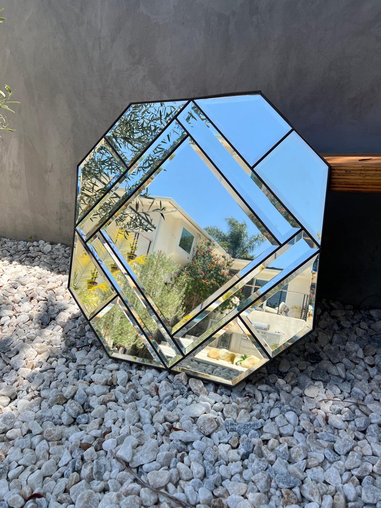 Octagonal Prismatic MultiPanel Wall Mirror, Late 1960s For Sale at 1stDibs
