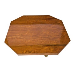 Octagonal Rosewood Dining Table With Gilt and Leaves