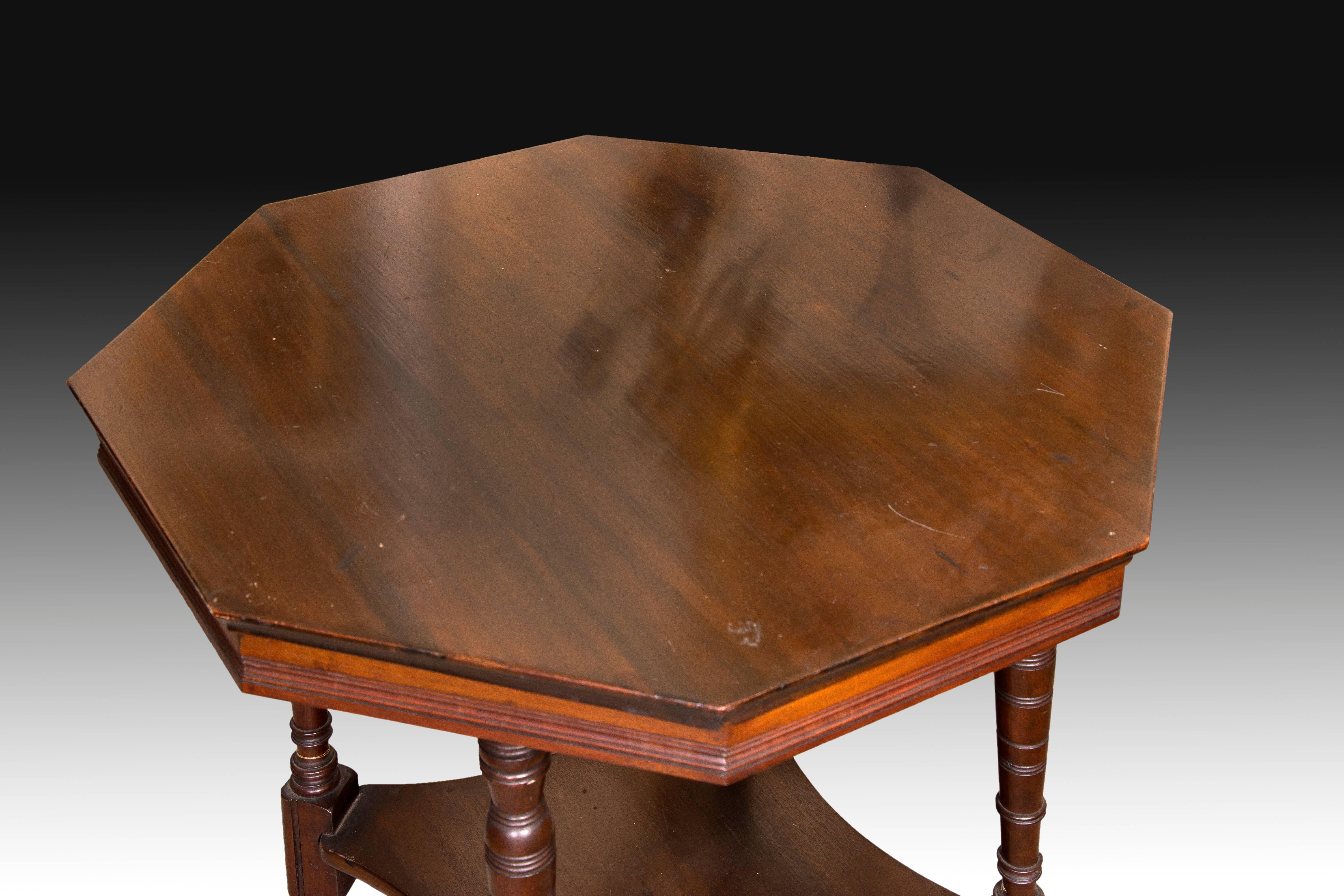 Neoclassical Octagonal Rosewood Table, France, 19th Century For Sale