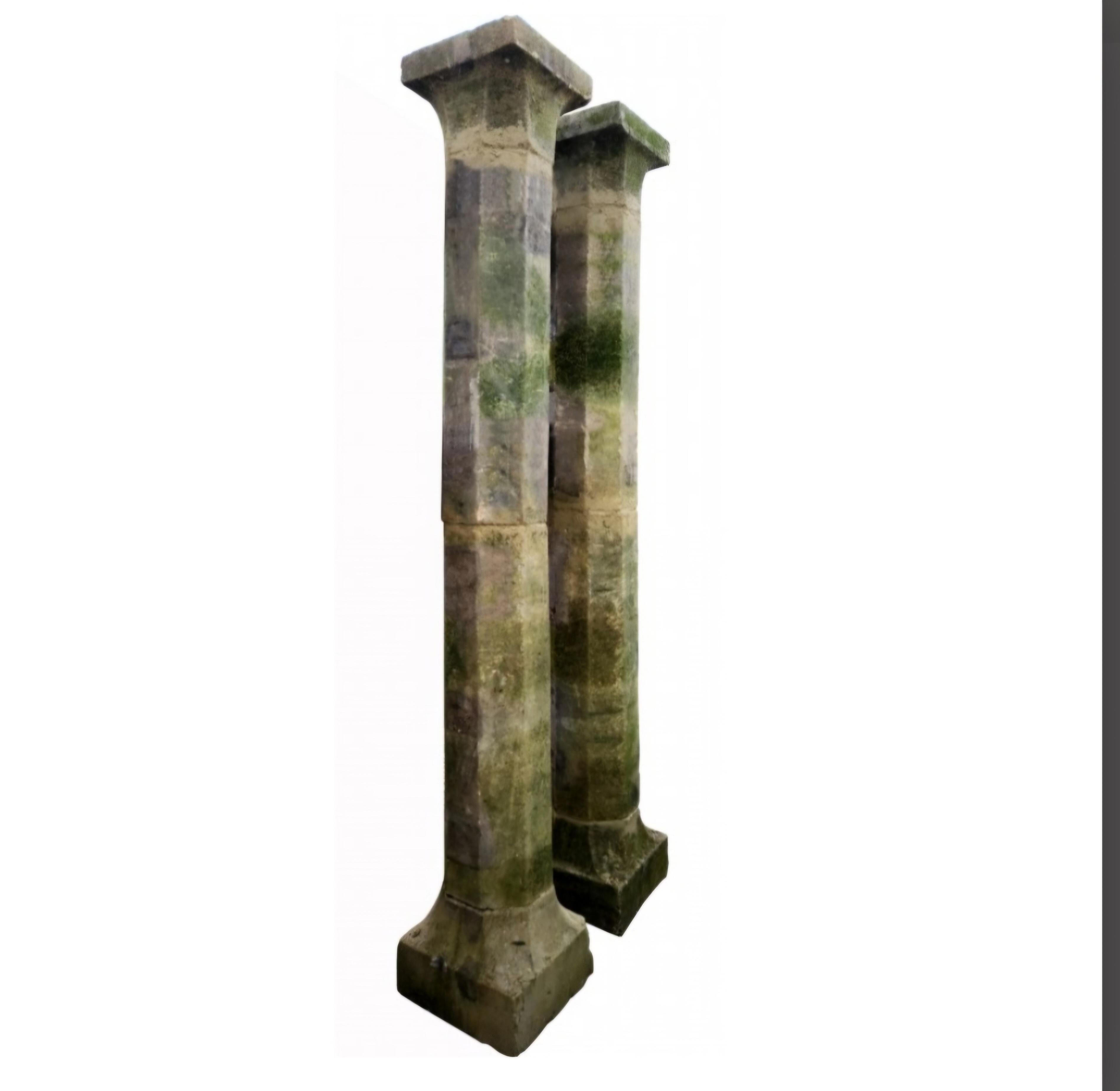 Beautiful octagonal limestone columns, typical of Salento although found everywhere in Italian and European medieval architecture. These products are made to measure, ask us for quotes.