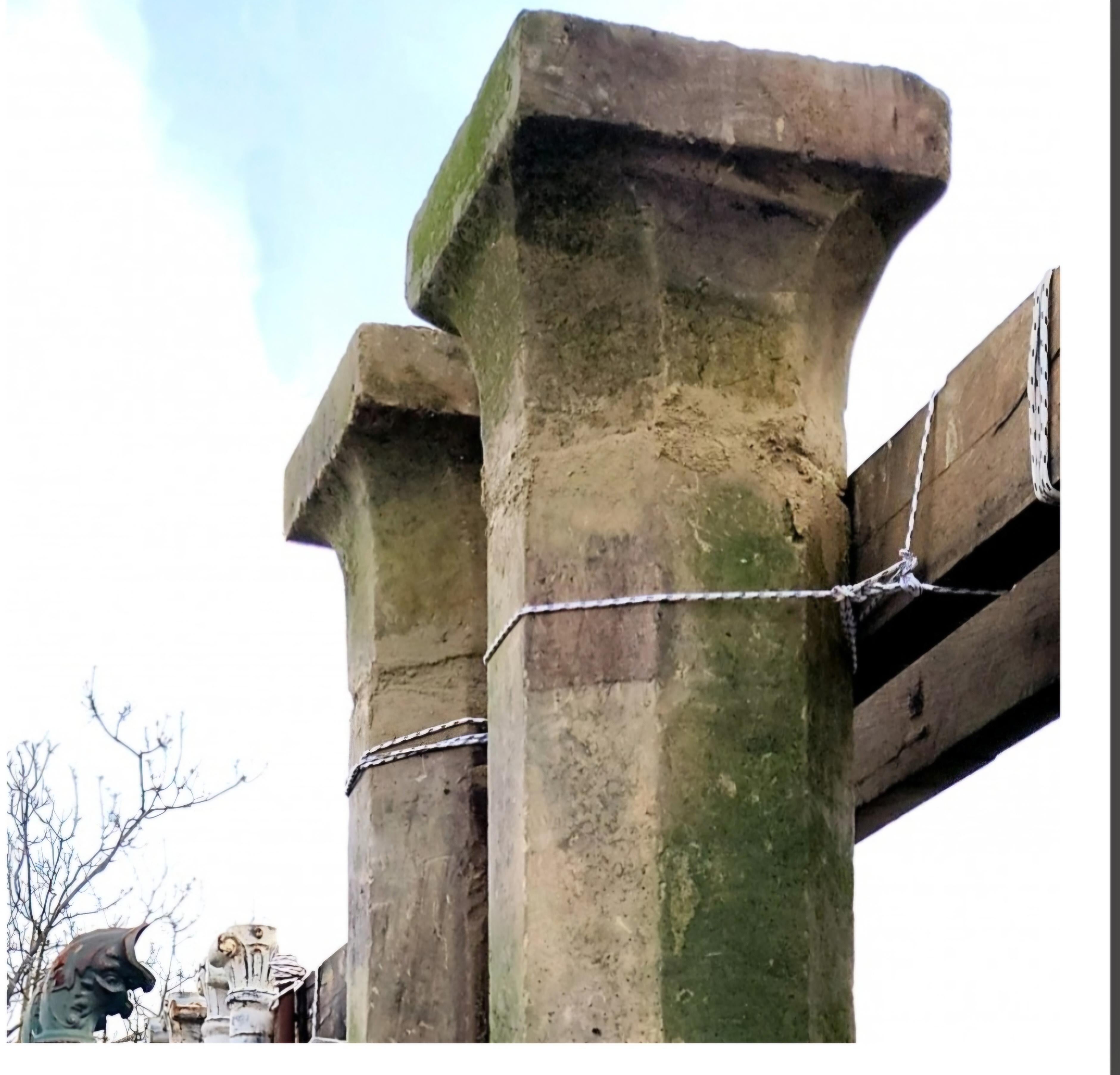 Limestone OCTAGONAL SECTION LIMESTONE COLUMNs For Sale