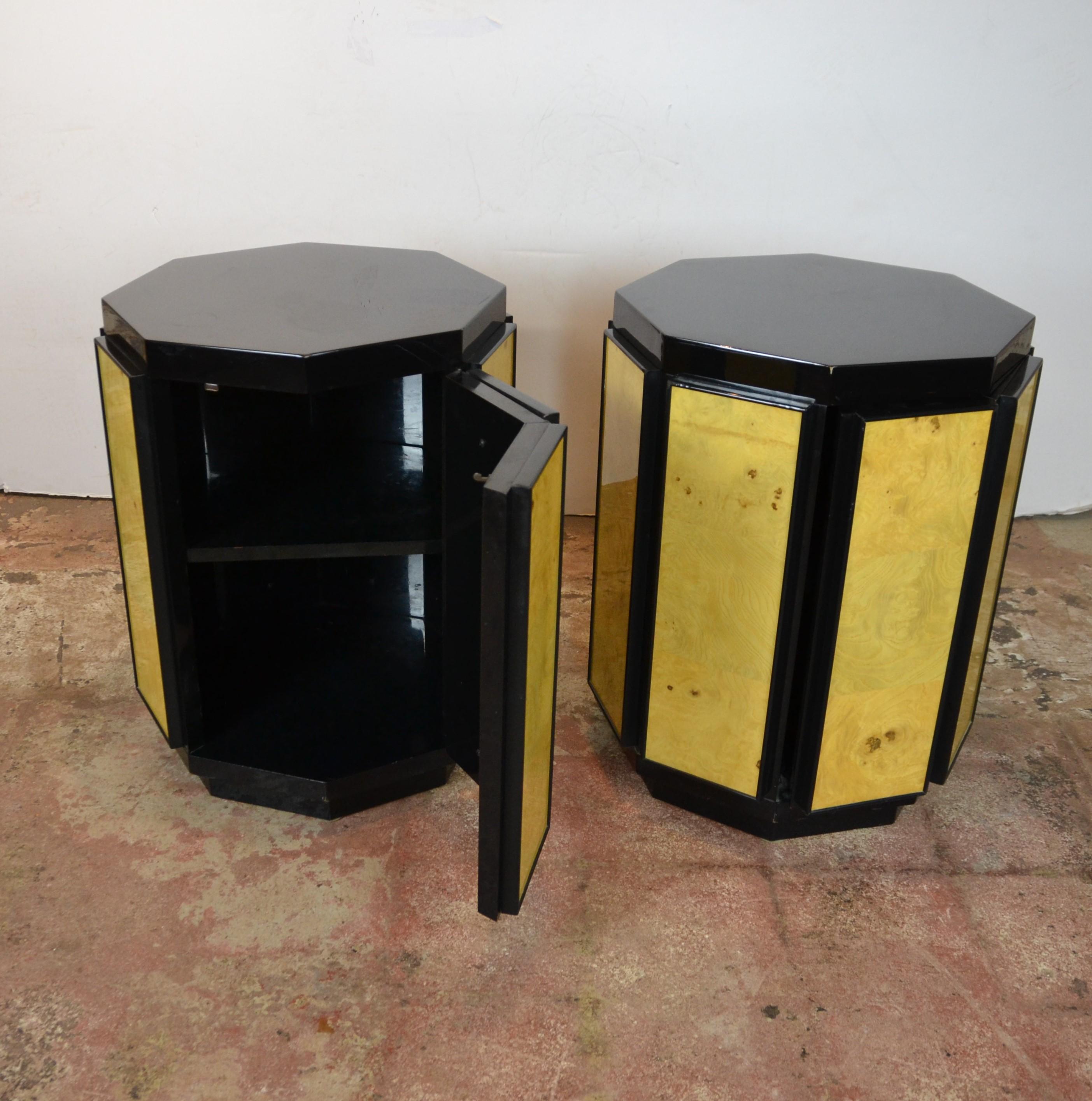 Octagonal Shape End Tables by Henredon In Good Condition In Pomona, CA