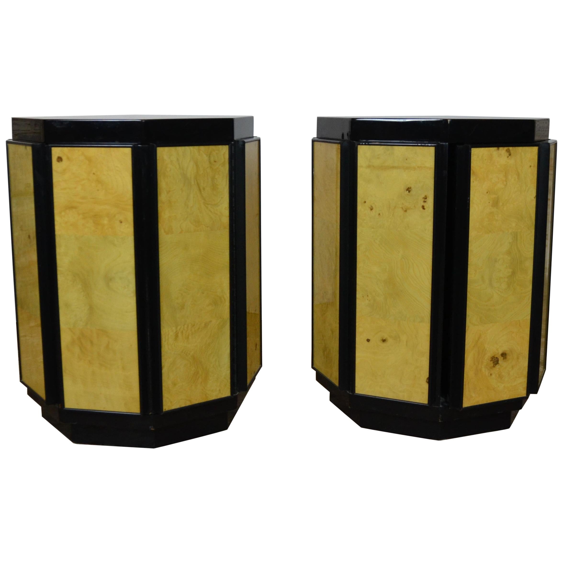 Octagonal Shape End Tables by Henredon