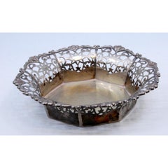 Octagonal shaped silver candy box