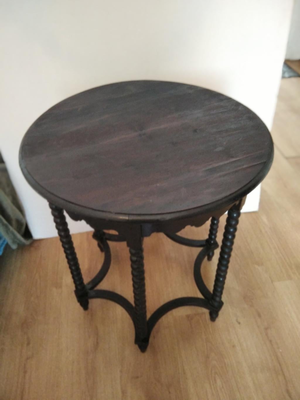 Renaissance Revival Round Side Table Bobbin Turned Legs, Late 19th Century