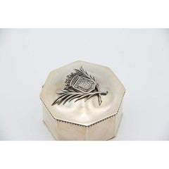 Octagonal silver box