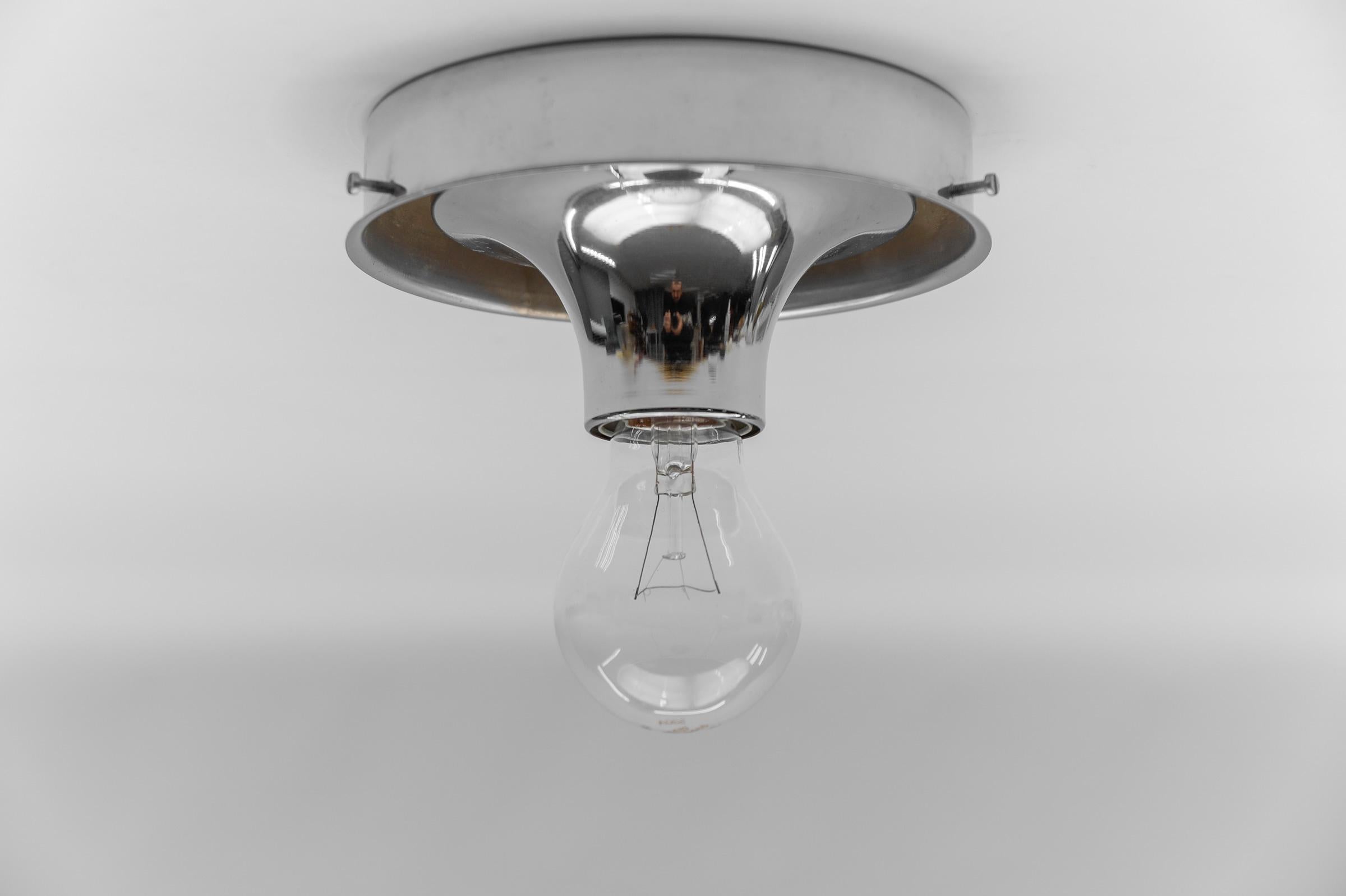 Octagonal Smoked Glass Flush Mount Light, Germany 1960s  For Sale 3