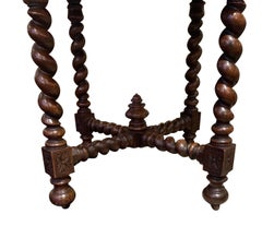 Octagonal Spool Leg Side Table