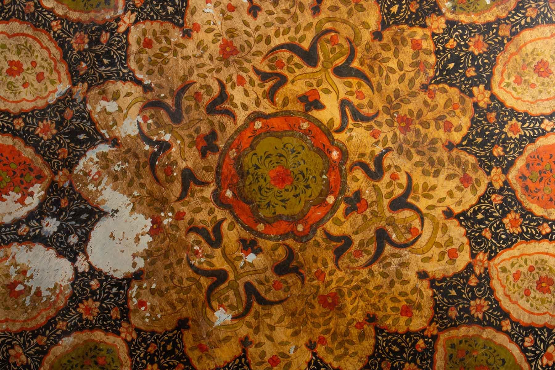 Octagonal Table in Polychrome Wood, North India, 1900 2