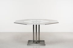 Table octogonale Nadine Charteret, milieu du 20e siècle