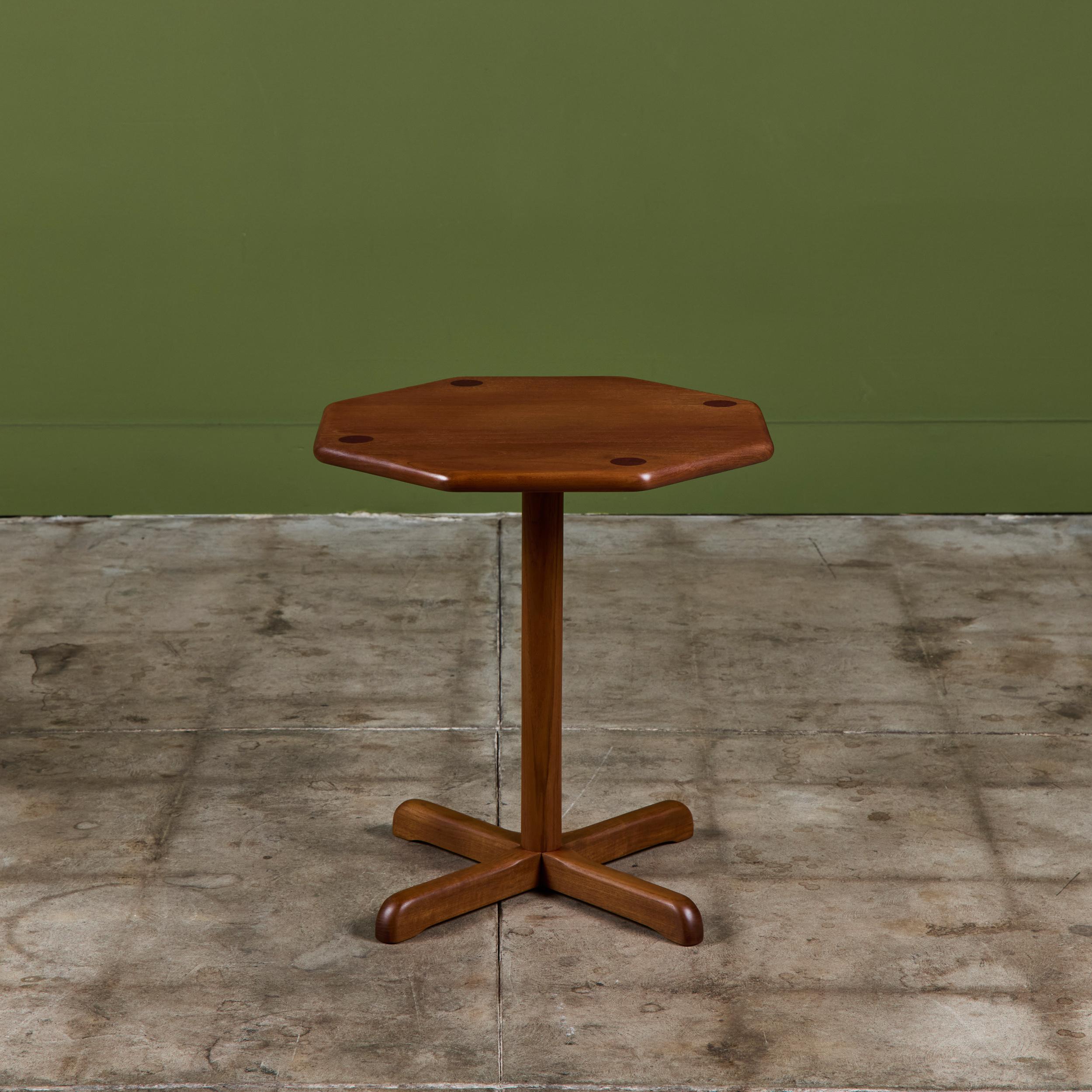 Palissandro Tavolino ottagonale in teak in vendita