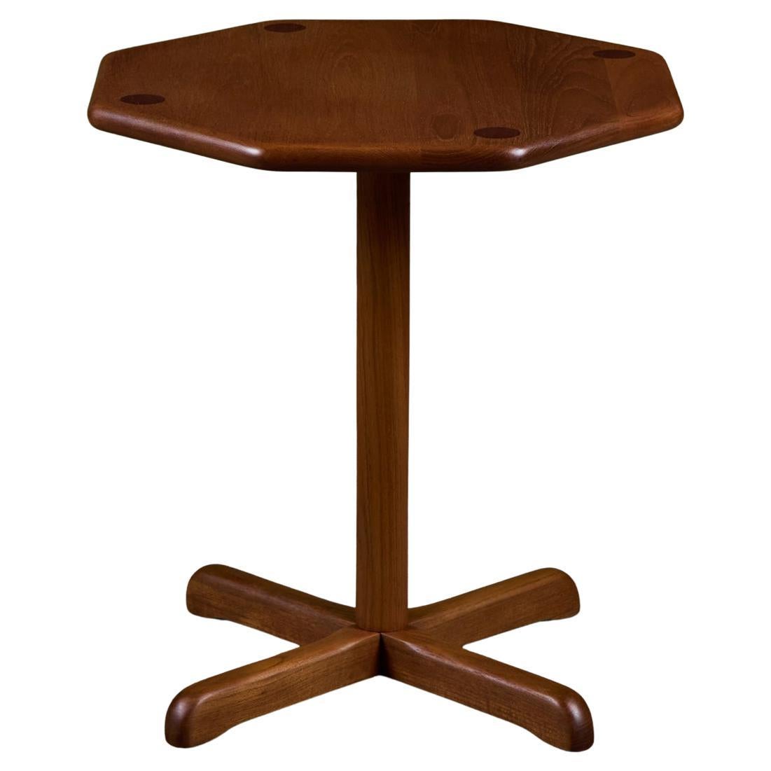 Tavolino ottagonale in teak in vendita