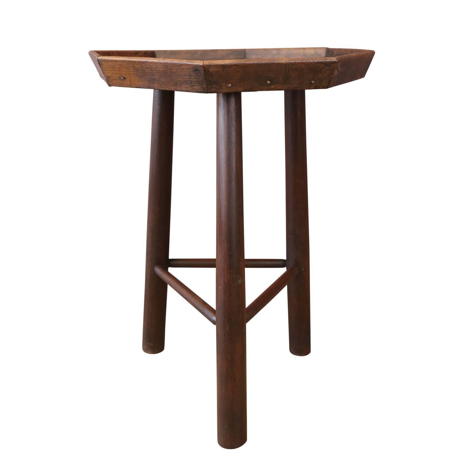 English Octagonal Top Side Table