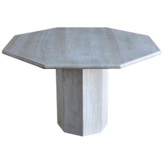Octagonal Travertine Centre Table, circa 1975