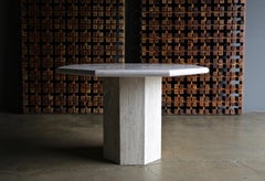 Octagonal Travertine Centre Table, circa 1980