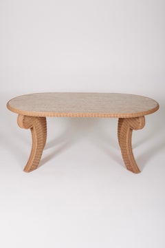 Octagonal Travertine Dining Table, 1970s