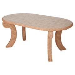 Octagonal Travertine Dining Table, 1970s