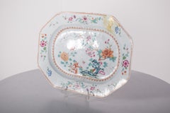 Octagonal Tray in Chinese Porcelain for Export