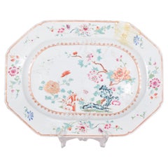 Octagonal Tray in Chinese Porcelain for Export